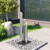 Image de vidaXL Tuinfontein 48x34x88 cm roestvrij staal zilverkleurig48090