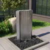 Image de vidaXL Fontaine de Jardin Fontaine de Terrasse Lumière LED Décorative Patio Extérieur Argenté 60,2x37x122,1 cm Acier 48095