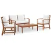 Image de Ensembles de bancs. canapes et tables de jardin Vidaxl bois massif 4 personnes beige 100.0 x 50 x 33 cm 4 pieces