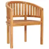 Image de Chaise vidaxl exterieur empilable non pliable H. 86 cm en teck bois