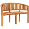 Image de Banc de jardin en forme de banane 120 cm Teck solide