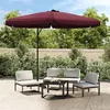 Image de vidaXL Parasol met stalen paal 300 cm bordeauxrood47316