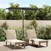 Image de vidaXL Parasol de Jardin avec Mât en Aluminium, Pare-soleil de Patio, Abri de Soleil, Parasol de Terrasse Extérieur, 180x110 47330