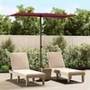 Image de vidaXL Parasol met aluminium paal 180x110 cm bordeauxrood47332