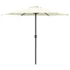 Image de Parasol de jardin et mât en aluminium 270x246 cm Blanc sable