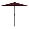 Image de vidaXL Parasol de Jardin et Mât en Aluminium, Pare-soleil de Patio, Abri de Soleil, Parasol de Terrasse Extérieur, 270x246 47348