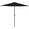 Image de vidaXL Parasol d'Extérieur et Mât en Aluminium Pare-soleil Parasol de Jardin Patio Terrasse Extérieur Anti-UV Anti-décoloration 270x246 cm Noir