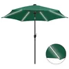 Image de vidaXL Parasol met LED-verlichting en aluminium paal 300 cm groen47360