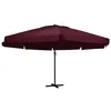 Image de Parasol droit toile en polyester carre vidaxl 400 x 400 mat en aluminium