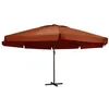 Image de vidaXL Parasol met aluminium paal 600 cm terracottakleurig47375