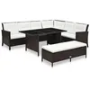 Image de Ensembles de bancs. canapes et tables de jardin vidaxl resine tressee 9 personnes 3 pieces