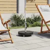 Image de vidaXL Socle de parasol Granite 30 kg Rond Noir