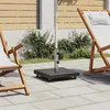 Image de vidaXL Socle de parasol Granite 30 kg Carré Noir