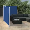 Image de vidaXL Windscherm uittrekbaar 100x600 cm blauw48446