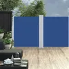 Image de vidaXL Windscherm uittrekbaar 140x600 cm blauw48458