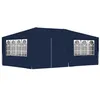 Image de Tente de réception avec parois latérales 4x6 m Bleu 90 g m²