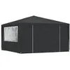 Image de vidaXL Tente de Réception avec Parois Latérales Belvédère Tonnelle Pavillon Chapiteau Mariage Barbecue Voyage de Camping 4x4 m Vert 90 g/m² 48536