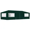 Image de Tente de réception avec parois latérales 4x9 m Vert 90 g m²