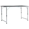 Image de Table pliable de camping Gris Aluminium 120x60 cm