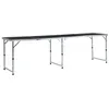 Image de vidaXL Table Pliable de Camping Table de Jardin Table de Patio Table de Pique-nique Table de Cuisine Table d'Extérieur Gris Aluminium 240x60 cm