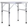 Image de Table pliable de camping Blanc Aluminium 60x45 cm