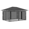 Image de vidaXL Prieel met klamboe 180 g/m² 4x3x2,73 m antraciet47973