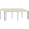 Image de vidaXL Belvédère Mural Tonnelle Mural Chapiteau de Patio Pavillon d'Extérieur Jardin Terrasse Célébrations en Plein Air 3x6 m Crème Tissu 47989