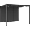 Image de vidaXL Tuinprieel met zijgordijn 3x3x2,25 m antraciet47995