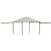Image de vidaXL Prieel met uitschuifbare daken 180 g/m² 3x3x2,75 m cràme48003