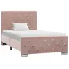 Image de Cadre de lit sans matelas Rose Velours 90x200 cm