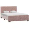 Image de Cadre de lit sans matelas Rose Velours 120x200 cm