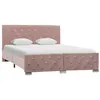 Image de Cadre de lit sans matelas Rose Velours 140x200 cm
