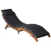 Image de Chaise longue vidaxl en acacia gris H. 64 cm L. 184 cm non empilable pliable