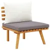 Image de Chaise vidaxl exterieur non pliable en bois massif H. 65 cm marron