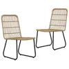 Image de Chaises de jardin lot de 2 Résine tressée Chêne
