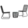 Image de vidaXL Ensemble de bistro 3 pcs Résine tressée Noir