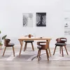 Image de Lot de 4 chaise vidaxl en bois non pliable H. 68 cm interieur gris