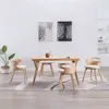 Image de Chaises à manger lot de 4 crème bois courbé et similicuir