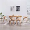 Image de Lot de 6 chaise vidaxl H. 68 cm non pliable interieur en bois beige