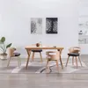 Image de Lot de 4 chaise vidaxl interieur non pliable H. 68 cm en bois noir