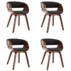Image de Lot de 4 chaise vidaxl H. 70 cm non pliable interieur en bois gris