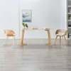 Image de Chaises à manger lot de 2 crème bois courbé et similicuir