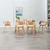 Image de Lot de 6 chaise vidaxl interieur non pliable en bois H. 70 cm beige