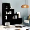 Image de Bibliothèque Séparateur de pièce Noir Bois d'ingénierie