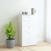 Image de Buffet avec 6 tiroirs Blanc 50x34x96 cm Bois d ingénierie