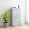 Image de Buffet avec 6 tiroirs Gris béton 50x34x96 cm Bois d ingénierie