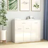 Image de Buffet Blanc brillant 88x30x70 cm Bois d ingénierie