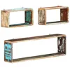 Image de Ensemble d étagère cube 3 pcs Bois solide de récupération