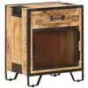 Image de Table de chevet 43x30x51 cm Bois de manguier massif brut