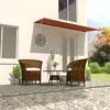 Image de vidaXL Auvent Rétractable Store de Terrasse Auvent de Balcon Jardin Extérieur Résistant aux UV Ombrage des Fenêtres 350x150 cm Orange et Marron